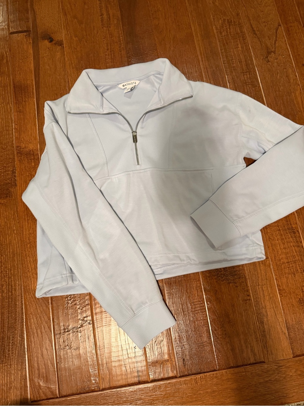 Athleta Quarter-Zip Pullover in Light Blue